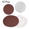 Uxcell 8 Hook And Loop Sanding Discs 80 Grit Aluminum Oxide Sandpaper For Random Orbit Sander Wood Metal Dry Polishing 15pcs
