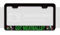 Got Meatballs Italian Italy Black Metal License Plate Frame Tag Holder Heavy Duty Stainless Steel Universal Fit For Us And 