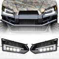 Sautvs Ranger Led Headlight Assembly Head Light Front Lamp With Drl Halo Kit For Polaris 570 Mid-size Diesel Crew 900 Crew 
