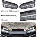 Sautvs Ranger Led Headlight Assembly Head Light Front Lamp With Drl Halo Kit For Polaris 570 Mid-size Diesel Crew 900 Crew