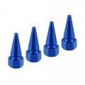 X Autohaux 8pcs Blue Spike Wheel Tyre Tire Valve Air Stem Cap Cover Universal For Car Truck Motorcycle Bike
