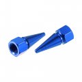 X Autohaux 8pcs Blue Spike Wheel Tyre Tire Valve Air Stem Cap Cover Universal For Car Truck Motorcycle Bike