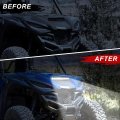 Sautvs Hood Scoop Light For Yamaha Rmax 1000 Led Spot With Strobe Blue Amber Lamps Compatible Wolverine Rmax2 Rmax4 2021 2022