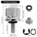 2-pack Chrome Stainless Steel Seat Bolt Nut Kit Fit For Streetbob Model Silver
