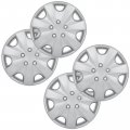 4 Pack 16 Inch Car Wheel Rim Skin Cover Hub Caps Hubcap Plastic Silver Replacements For Steel Wheels High Grade Abs With 