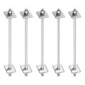 5pcs M5x150mm 304 Stainless Steel Double End Threaded Stud Screw Bolt With Nuts Square Flat Washers Spring For House 