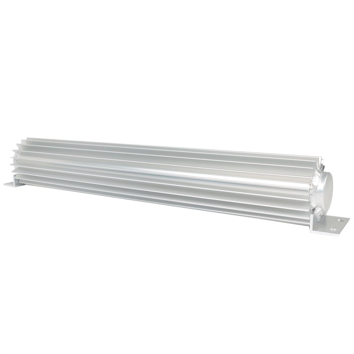 18 In Dual Pass Finned Transmission Oil Radiator Cooler Universal Fit With 1 4 Inch Npt Barb Fittings And Same Side Inlets