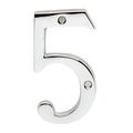 Cast Solid Brass 3 7 8 Address House Number 5 Chrome Renovator S Supply 