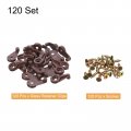 Uxcell 120set Glass Retainer Clips Kit 25mm Plastic Cabinet With Screws For Fixing 4mm Thick Doors Mirror Brown