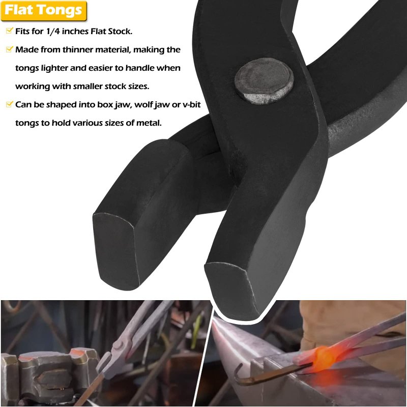 Knife Making Tongs Set Blacksmithsa Hammer 0000811-1000 Perfect For Assembled Bladesmith Blacksmith Forge Tong Tools Vise Anvil