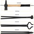 Knife Making Tongs Set Blacksmithsa Hammer 0000811-1000 Perfect For Assembled Bladesmith Blacksmith Forge Tong Tools Vise Anvil
