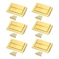 6pcs Toggle Catch Lock 1 85 X 2 Hasp Latch Mini Clasp With Mounting Screws For Jewelry Box Gift Wooden Cabinet Bright Gold 