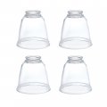 Aspen Creative 23127-4 Contemporary Clear Ceiling Fan Replacement Glass Shade 2-1 8 Fitter 4-5 Diameter X 4-1 2 Height 4 Pack 