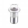 Uxcell M4 Rivet Nuts Aluminium Alloy Knurled Flat Head Threaded Insert Nut Silver 25pcs