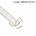 Uxcell Trim Seal Pvc U-seal Channel Edge Protector Sheet Fits 10-12mm 5meters 16 4ft Length 0 47 Height Transparent