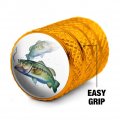 Largemouth Bass Fishing 8 Valve Stem Caps For Tire Rim Wheel Aluminum Yellow