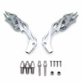 Httmt Mt252-001 Ttt004- Chromed Rear View Running Side Mirror Flame Style Compatible With Kawasak Suzuk Hayabusa Yamah R1 R6