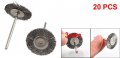 Uxcell 1 Dia Gray Steel Wire Polishing Metal Shank Brush Wheel 20 Pcs