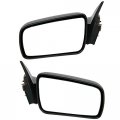 Partomotive For 05-09 Mustang Rear View Mirror Power Non-heated Black Non-folding Set Pair 
