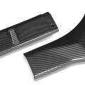 3pcs Stp-style Car Front Bumper Lip Spoiler Wing Body Kit Compatible With Elantra 21-22 Carbon Fiber Look