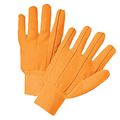 West Chester K81scncori Hi-vis Corded Double-palm Poly Cotton Orange Large Pack Of 12 