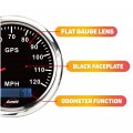 85mm 120 Mph Gps Speedometer With Odometer 3 38 In Waterproof Gauge 7 Color Led Stainless Steel Rim 12v 24v For Car Truck