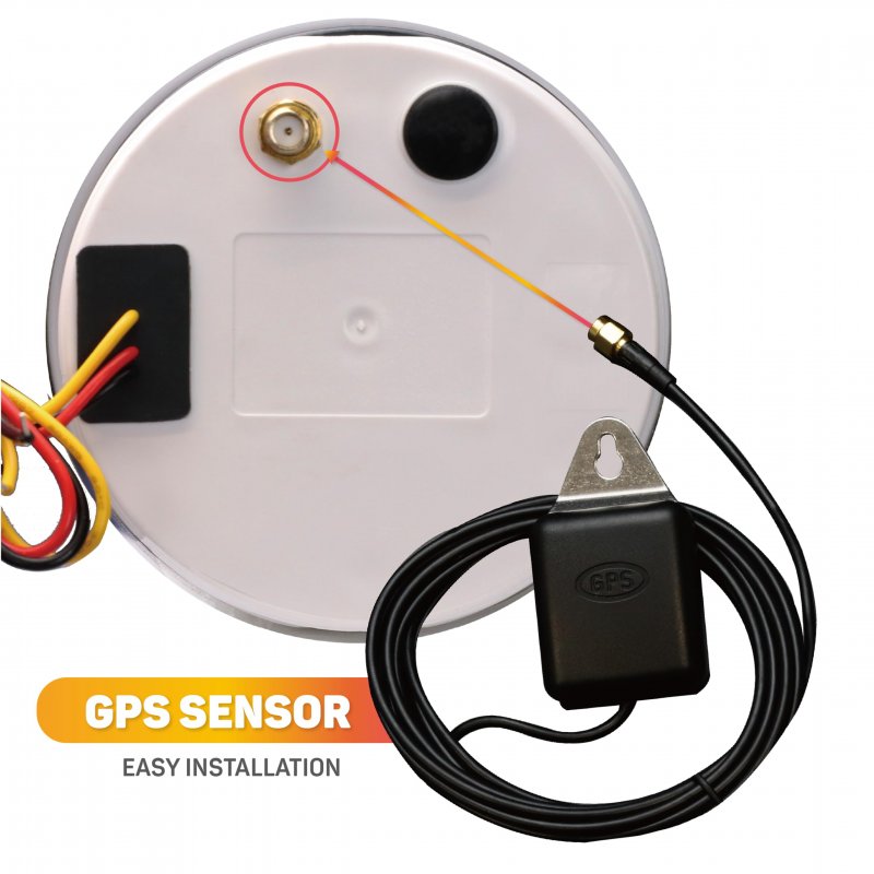 85mm 120 Mph Gps Speedometer With Odometer 3 38 In Waterproof Gauge 7 Color Led Stainless Steel Rim 12v 24v For Car Truck