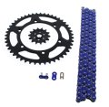 Chain And Sprocket Set For Kawasaki Kx250f 2006 To 2014 Blue Non O Ring With 13t Front 47t Rear Steel Sprockets 114l 