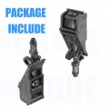 Uxcell 1 Set Windshield Washer Nozzle With 2m Hose For Vw Jetta 1999-2005 Golf 1998-2006 Passat 1997-2005 No 6e0955985a