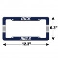 Rice University Owls Stripes License Plate Tag Frame