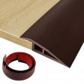 6 6ft Self Adhesive Floor Transition Strip 1 2 In To 3 5 Height Carpet Tile Doorway Threshold Cover Vinyl Edging Trim Coffee 