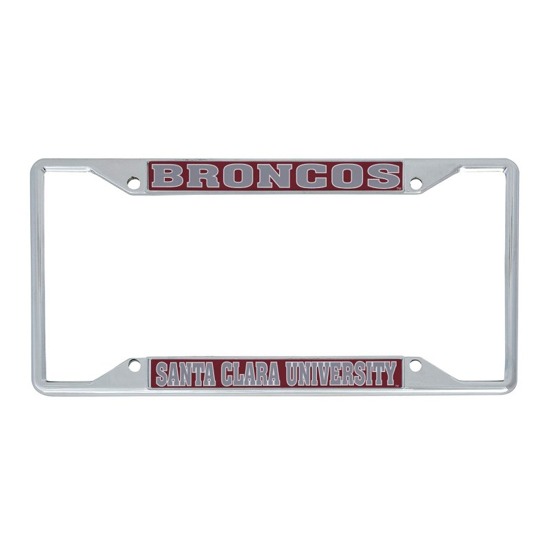 Santa Clara University Scu Broncos Metal License Plate Frame For Front Or Back Of Car Officially Licensed Mascot