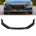 3pcs Front Bumper Lip Pp Matte Black For 2021-2023 Honda Accord Sedan 