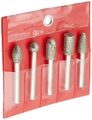 Big Horn 19391 5pc Diamond Burr Set 1 4 Shank 50 Grit Coarse 