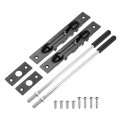 2 Pack Extension Flush Bolt With Rod 10 Inch Stainless Steel Door Latch Concealed Security Lock For Double French Doors 