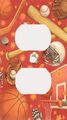 Fun Sports Decorative Outlet Cover Double Decorator Wall Plate Unbreakable Steel With Enamel Finish 2 75 In X 4 5 Multicolored 
