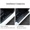 Xiter For Dodge Charger Carbon Fiber Leather Car Door Sill Scuff Plate Guard Sills Entry Protector Trim Autoparts Accessories