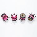 Tasiro 1 Row Pure Handmade Bling Crystal Rhinestones Chrome Crown Tire Valve Stem Caps For Car And Motorcycle 