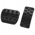 Black Brake Foot Pedals Pad Kit Non-slip No Drill Aluminum Alloy Accelerator Pedal Covers For Mercedes-benz A B Cla Gla Ml Gl R 