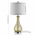 Safavieh Lighting Collection Finnley Amber Crackle 28-inch Bedroom Living Room Home Office Desk Nightstand Table Lamp Led Bulb
