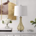 Safavieh Lighting Collection Finnley Amber Crackle 28-inch Bedroom Living Room Home Office Desk Nightstand Table Lamp Led Bulb