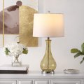 Safavieh Lighting Collection Finnley Amber Crackle 28-inch Bedroom Living Room Home Office Desk Nightstand Table Lamp Led Bulb 