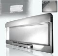 Rear License Plate Frame Bezel Cover Trim Molding Chrome 3pcs Set For 2006-2009 Hummer H2 