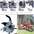 Glenparts Carburetor Intake 19mm Mounting 48mm Replacement For Honda Ct90 1978 1979 50cc 90cc 100cc 110cc 4-stroke Engine Quad