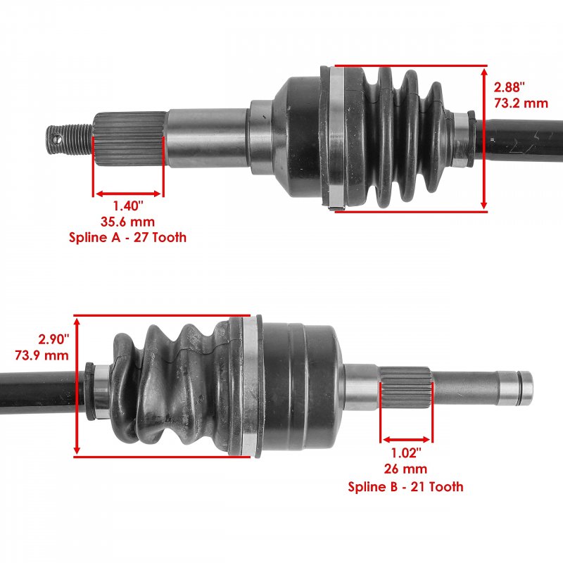 Front Left Complete Cv Joint Axle For Yamaha Kodiak 450 Yfm450fa 4wd 2003 2004 2005 2006 20 75 In Length