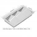 Acouto Boat Louver Stainless Steel Vent Pair Marine Air Cover 3 Slots 210x110mm Rectangle 304 Universal For Boats