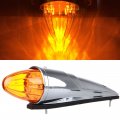Ocpty Amber 17 Led Cab Roof Light Chrome Torpedo Marker Running Top Assembly Replacement Fit For Heavy Duty Trucks Kenworth