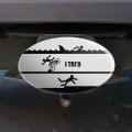 I Tri D Triathlon Triathlete Swim Bike Run Tried Funny Oval Tow Trailer Hitch Cover Plug Insert