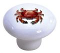 Carolina Hardware And Decor 1603 Red Crab Ceramic Cabinet Drawer Knob 