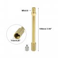 X Autohaux 100mm 3 94 Long Brass Auto Tire Valve Extension Adaptor Air Tyre Stem Extender Inflation Stright Bore For Car Truck